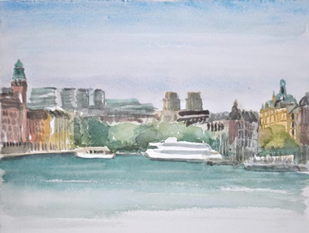 "Stockholm III", 2015, Aquarell 24 x 32 cm