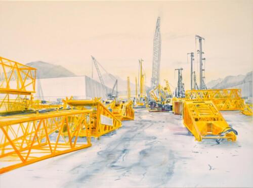 "o.T.(Liebherr Nenzing 01)", 2008, Acryl auf Leinwand, 150 x 200 cm	