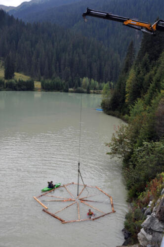 "Sonnenrad", Kulinarik Kunst Festival 2016, Verwallsee, St.Anton am Arlberg, LandArt