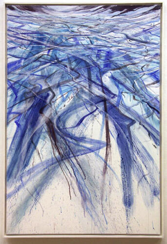 - verkauft - "Ohne Titel (Gletscher)", 2004. Acryl /LW 100 x 150 cm, SilvrettAtelier 2004