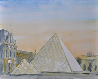 "Grand Palais, Paris", 2013, Aquarell 30 x 40 cm