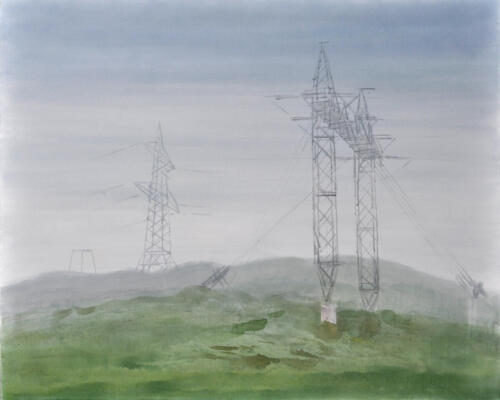 "Nebel II", 2017, Acryl auf Leinwand 120 x 150 cm A.I.R. arlberg1800