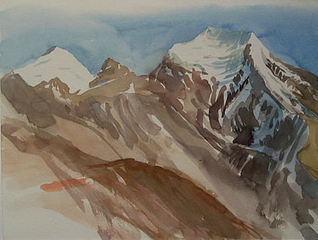 "Pisangpeak", 2003, Aquarell 24 x 32 cm Nepal