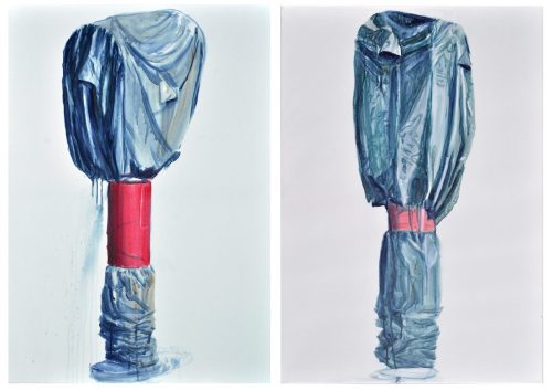 Portraits #2 und #4Acryl/LW, 100 x70 cm, 2018/2019