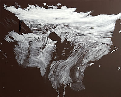 "Ochsentaler Gletscher", 2008, Acryl auf Leinwand, 120 x 150 cm SilvrettAtelier 2008